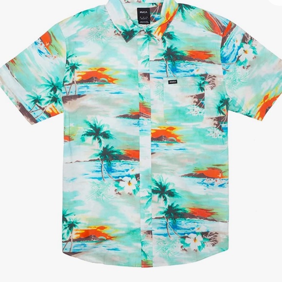 RVCA paradiso tropical print button down - Picture 2 of 14